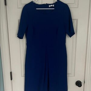 Tahari Classic Navy Midi Dress